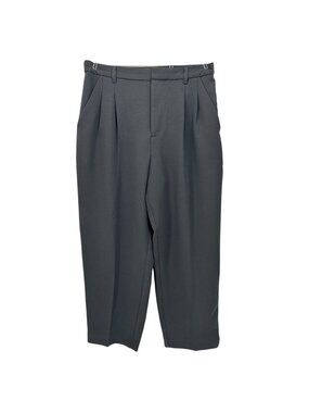 Madewell Womens 12 Pants The Turner Tapered Pant Black Pleated Dress Pants